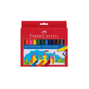 F.CASTELL 554312 FIBRE-TIP PEN JUMBO CARDBOARDBOX 12PC.