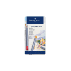 FABER CASTELL 114612 WATERCOL. PENC. GOLDFABER AQUA TIN OF 12