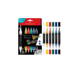 FABER CASTELL 285507 Marker Akrilik Black Edition Shake and Paint Classic Set 6 Copë