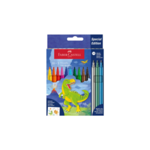 FABER CASTELL 554214 Stilolapsa Felt Tip Dinosaur Kuti Kartoni 13 Copë