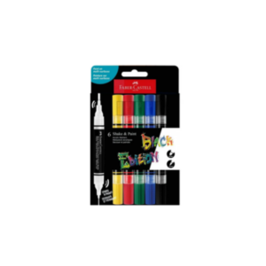 FABER CASTELL 285507 Marker Akrilik Black Edition Shake and Paint Classic Set 6 Copë