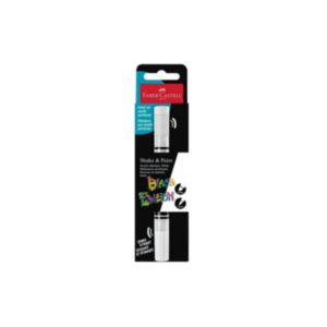 FABER CASTELL 285511 Marker Akrilik Black Edition Shake and Paint i Bardhë